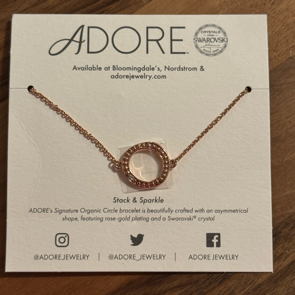 Adore Rose Gold Bracelet with Swarovski Crystals